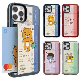 [S2B] Kakao Friends Travel Open Card Case--Card Case, Magnetic Door, Card Storage, Slim Card Case-Made in Korea